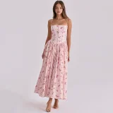 EVE Floral Print Spaghetti-Strap Maxi Dress LJSF-D6421412X