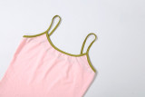 EVE Solid Color Sling Tank Top Loose Pants 2 Piece Set GZJQ-K6S09873A
