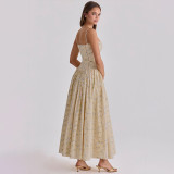 EVE Floral Print Spaghetti-Strap Maxi Dress LJSF-D6421412X