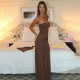 EVE Polka Dots Print Wrap Chest Tops Long Skirt Suit LJSF-S6421471X