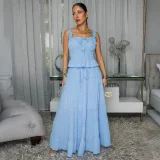 EVE Solid Color Sleeveless Loose Two Piece Skirt Set CYA-902327
