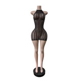 EVE Lace See Through Sleeveless Romper MEM-88700