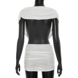 EVE Deep V Neck Backless Ruched Mini Dress GSZM-C26DS147