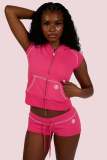 EVE Knits Sleeveless Hooded Two PIece Shorts Set GKYS-3026