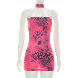 EVE Leopard Print Tube Top Dress GSZM-D26DS171