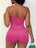 EVE Solid Color Sling Tank Top Short Set SHD-8007