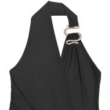 EVE Sexy Deep V Neck Backless Maxi Dress GFYX-7715