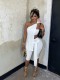EVE Sleeveless Irregular Tie Up Two Piece Pants Set GHYX-TJY8243