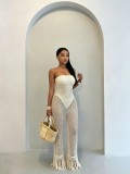 EVE Sexy Hollow Out Tube Top Jumpsuit GHYX-TXY5376