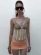 EVE Deep V Neck Contrast Color Tank Top GLAG-T6121096G