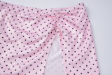 EVE Polka Dot Print Bikini Three Piece Swimsuit GLAG-S5C20819F