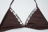 EVE Sexy Button Patchwork Bikinis 2 Piece Swimsuit GLAG-S5A20752F
