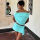 EVE Sleeveless One Shoulder Backless Two Piece Skirts Set GYME-K6S06124A