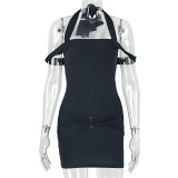 EVE Solid Color Off Shoulder Mini Dress GJYO-JD305396