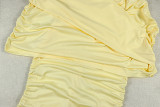 EVE Solid Color Ruched Mini Dress GJYO-JD305276