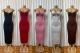 EVE Solid Color Hot Drill Sling Midi Dress  GADE-11068