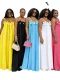EVE Solid Color Floral Print Maxi Dress GADE-10388