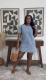 EVE Fashion Denim Loose Short Sleeve Mini Dress GADE-6771