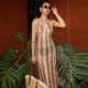 EVE Sexy Contrast Color Backless Maxi Dress GYHF-51748DBD