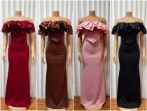 EVE Ruffles One Shoulder Fishtail Dress  GMYU-11372