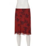 EVE Print Mesh Mid-Skirts GPKJ-MR49613