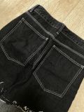 EVE Plus Size Fashion Patchwork Raw Edge Jeans GYLN-1111
