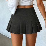EVE Solid Color Pleated Mini Skirts GPKJ-MR49176