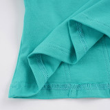 EVE Slash Shoulder Solid Color T Shirt GPKJ-MR49656