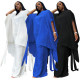EVE Plus Size Solid Color Shawl Top Wide Leg Pants Suit NNWF-8172