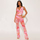 EVE Print Halterneck Backless Jumpsuit GDSF-Q26JP042