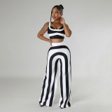 EVE Stripe Contrast Color Casual Two Piece Pants Set YF-10758