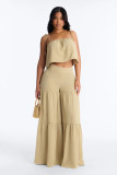 EVE Solid Color Sling Two Piece Pant Set NY-3920