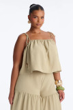 EVE Solid Color Sling Two Piece Pant Set NY-3920