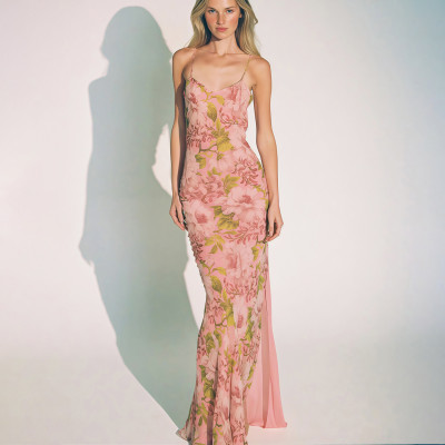 EVE Sexy Print Sling Maxi Dress XEF-K6D09965A