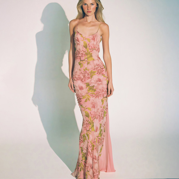 EVE Sexy Print Sling Maxi Dress XEF-K6D09965A