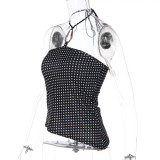 EVE Polka Dot Print Halterneck Top GLAG-T6321341F