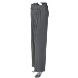 EVE Loose Solid Color Patchwork Pants GLAG-P6321383F
