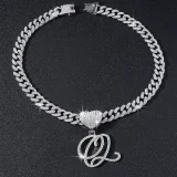 EVE 26 Letter Pendant Punk Cuban Chain Necklace YWSG-2025