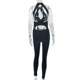 EVE Sexy Hollow Out Backless Jumpsuit GJYO-JP006355