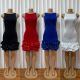 EVE Solid Color O Neck Mini Dress GADE-8941