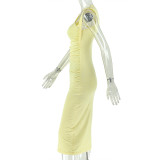 EVE Solid Color Sleeveless Midi Dress GJYO-JD305517