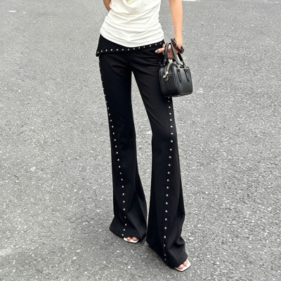 EVE Riveted Webbing Knit Flared Pants GPKJ-MR47692