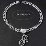 EVE 26 Letter Pendant Punk Cuban Chain Necklace YWSG-2025