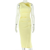 EVE Solid Color Sleeveless Midi Dress GJYO-JD305517