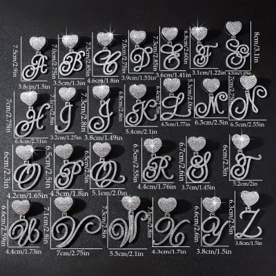 EVE 26 Letter Pendant Punk Cuban Chain Necklace YWSG-2025
