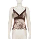 EVE Print Contrast Color Tank Tops GPKJ-MR49346