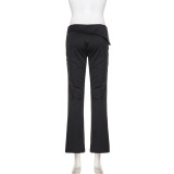 EVE Riveted Webbing Knit Flared Pants GPKJ-MR47692
