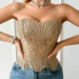 EVE Irregular Lace Mesh Court Corset GXYR-250415
