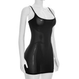 EVE Solid Color Backless Sling MIni Dress MXBF-J26DS177