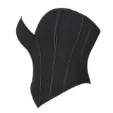 EVE Black Matte-Finish Strapless Shaper Corset GXYR-241202